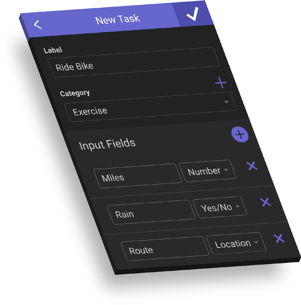 Creating a new task and defining input fields for the task